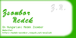 zsombor medek business card